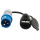 Adaptador de clavija CEE a Schuko, 2 polos + Tierra. Max. 16A. 230V