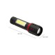 Linterna LED De Mano Metalica Bateria Recargable (1.200 mAh) Luz Frontal / Lateral Hasta 300 Lumenes 5 Watt. Con Función Zoom