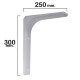 Palomilla Reforzada Blanca 300x250 mm. Uso Doméstico
