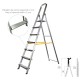 Escalera Doméstica Aluminio 7 Peldaños 12 cm Grosor.
