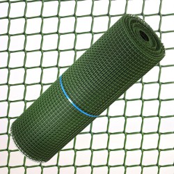Malla Cuadrada Plastico 0,5 cm. x 1 Metro Verde Rollo 25 Metros