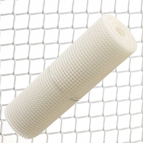 Malla Cuadrada Plastico 2,0 cm. x 1 Metros Blanca Rollo 25 Metros