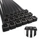 Brida Nylon 100%. Color Negro 4,5 x 360 mm. Bolsa 100 unidades. Abrazadera Plastico, Organizador Cables, Alta Resistencia