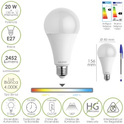 Foco Led Plano Potencia 10 Watt. 800 Lumenes. Luz Calida 3000ºK Protección IP65. Cuerpo Aluminio. Foco Exteriores / Interiores