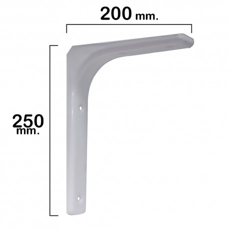 Palomilla Reforzada Blanca 250x200 mm. Uso Doméstico
