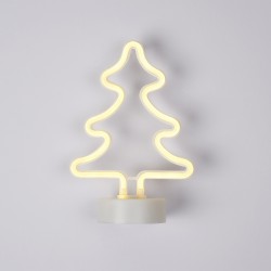 Arbol Navidad Neon Led 26cm. Blanco Calido