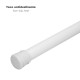 Barra Para Cortina Ducha Extensible Aluminio Blanco 125 a 220 cm.