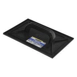 Talocha Plastico 34 x 23 cm. Mango Redondo Negro Con Alveolos