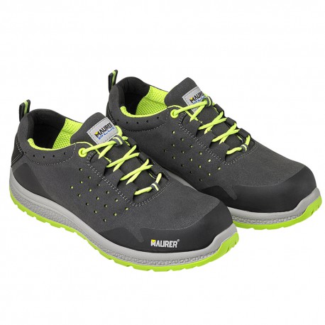 Deportiva Seguridad Maurer S1 Modelo Resia Antideslizante con Suela Resistente a los Hidrocarburos Talla 41.