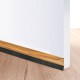 Burlete Puerta Pvc Roble Con Cepillo 1 Metro