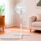 Ventilador Pie Blanco 45 Watt - 1,2 Metro Alto.