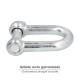 Grillete Recto Galvanizado 25 mm. 1" Uso Domestico