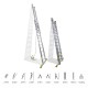 Escalera Aluminio 2 Tramos 12+12 Peldaños. Plegable, Antideslizante, Resistente