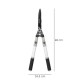 Tijeras Podar Setos 2 Manos Aluminio Telescopicas, Hojas Acero Antiadherente, Mango TPR, Ajuste Corte,
