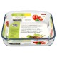 Fuente Horno Cristal Borosilicato Cuadrada 1,1L. 20,7x20,7 cm. Ideal Meclas, Ensaladas, Postres, Cocina, Resposteria. Libre BPA