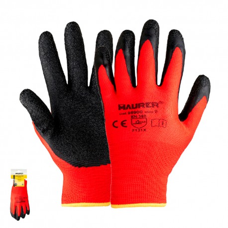 Guantes Latex / Nylon Gripflex Con Colgador Talla 9" (Par)