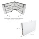 Mesa Plegable Rectangular HDPE Multifuncional, Portatil, Resistente,Multiusos 180x74x74 cm. Color Blanco