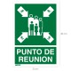 Cartel Informativo Punto De Reunion 30x21 cm.