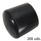 Contera Plastico Redonda Exterior Negra 8 mm. Bolsa 200 Unidades